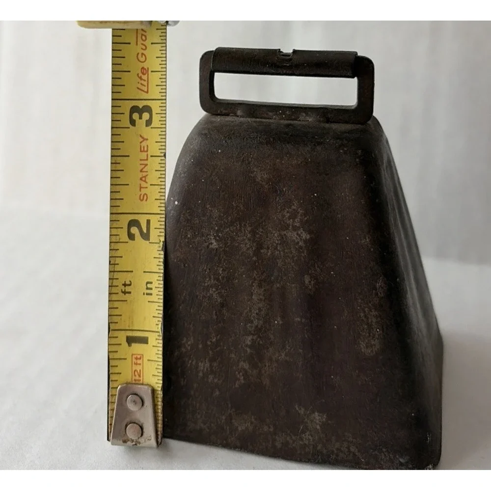 Vintage Cast Iron Cow Bell Unmarked Working Great